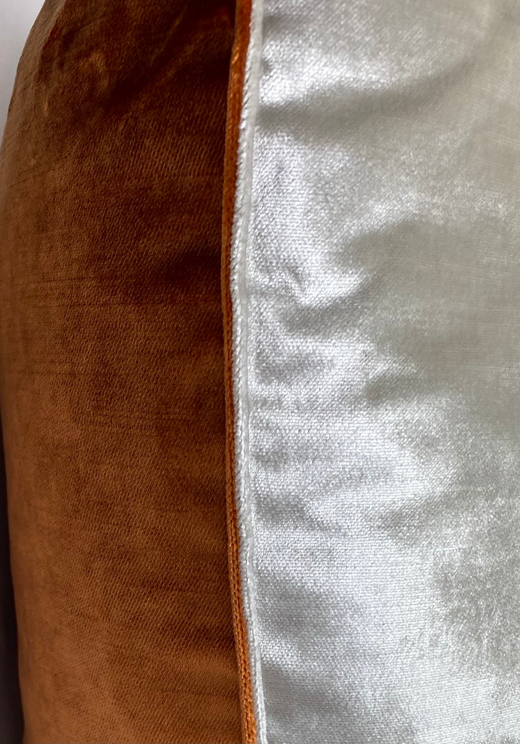 Luxury Pillow – 24" × 24" – Iridescence Orange & Silver