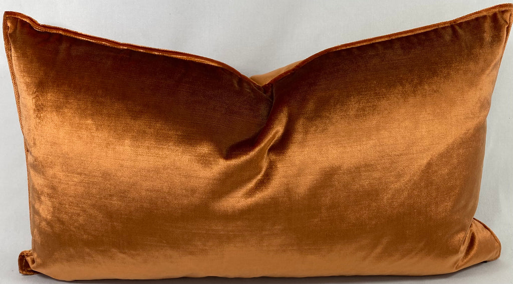 Luxury Lumbar Pillow – 24" × 14" – Iridescence Double Front Orange