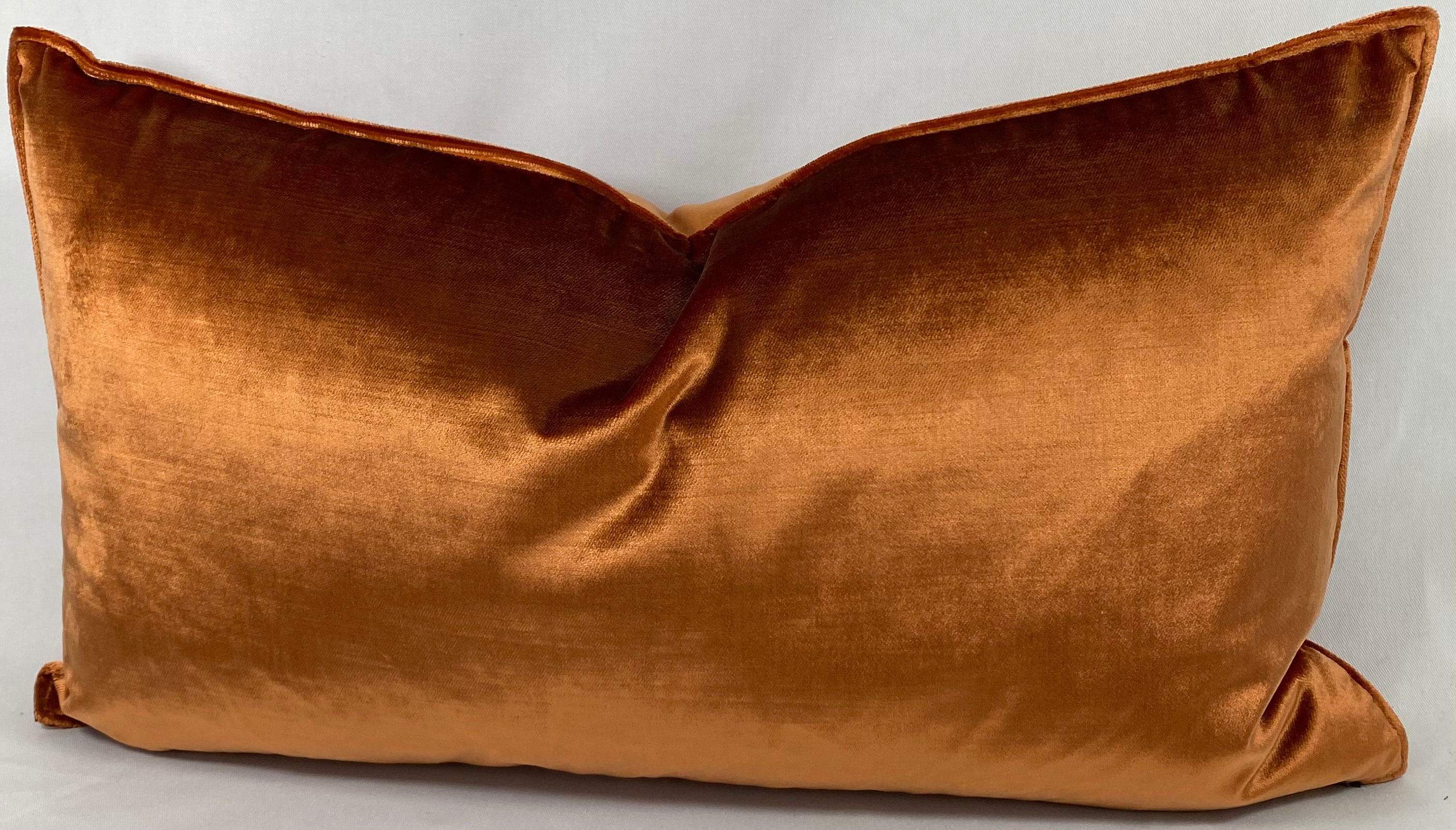 Luxury Lumbar Pillow – 24" × 14" – Iridescence Double Front Orange