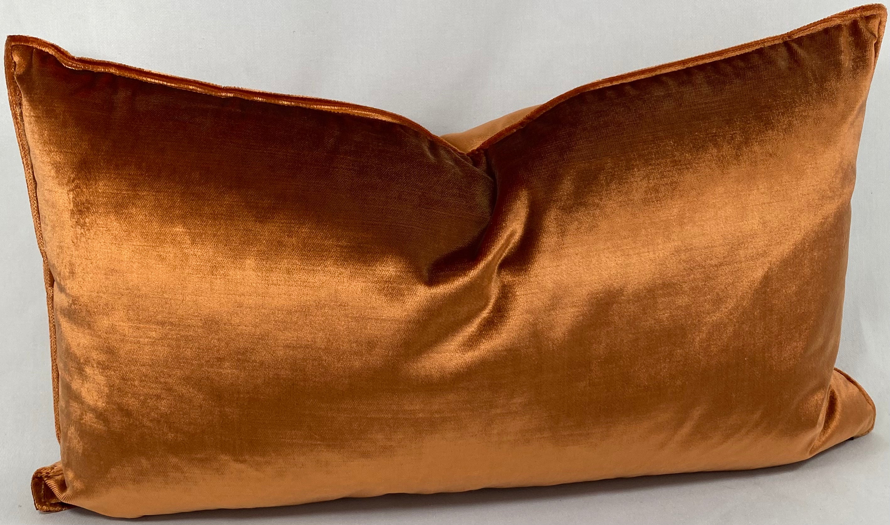 Luxury Lumbar Pillow – 24" × 14" – Iridescence Double Front Orange