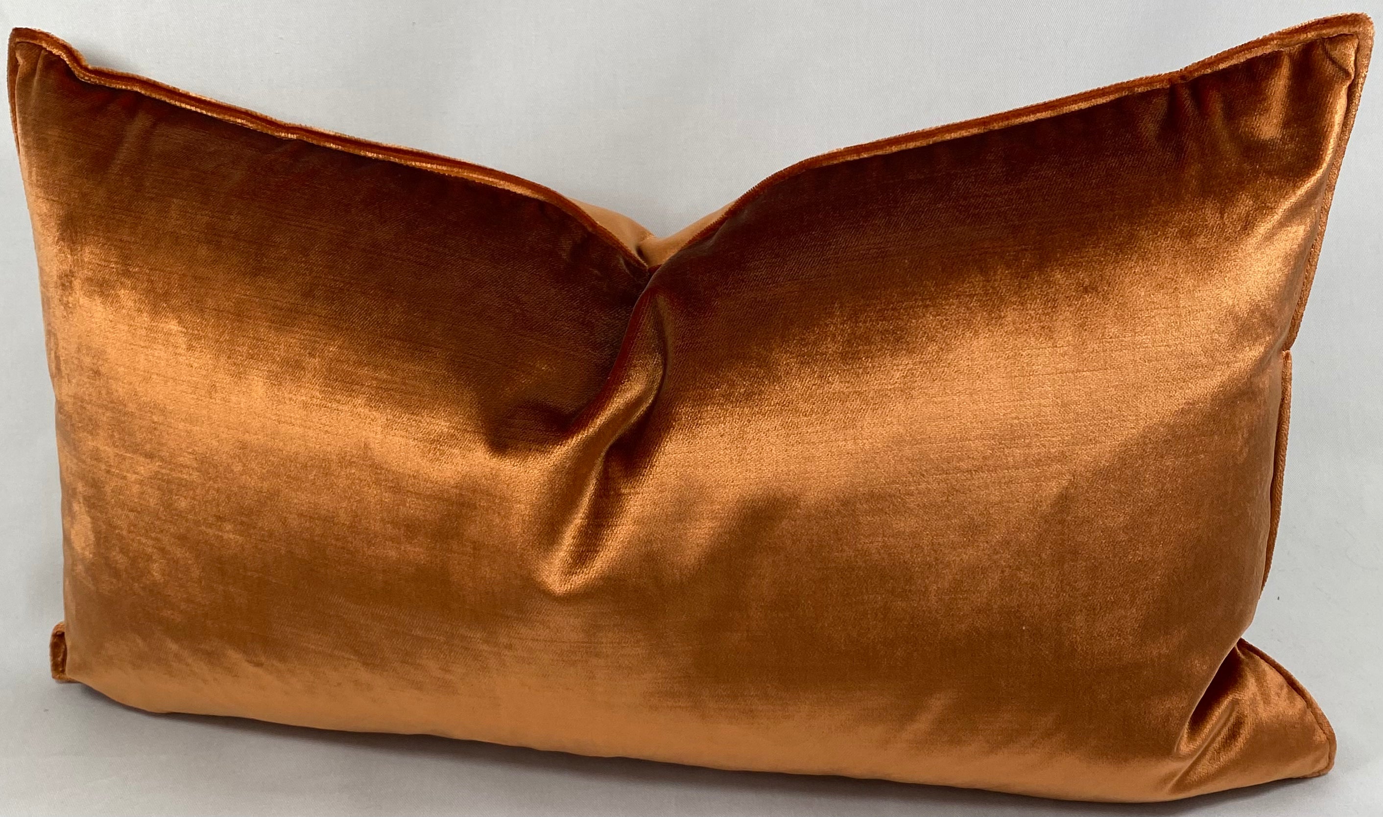 Luxury Lumbar Pillow – 24" × 14" – Iridescence Double Front Orange