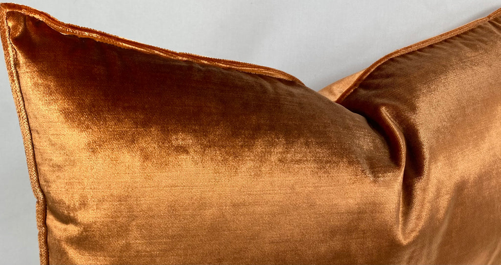 Luxury Lumbar Pillow – 24" × 14" – Iridescence Double Front Orange