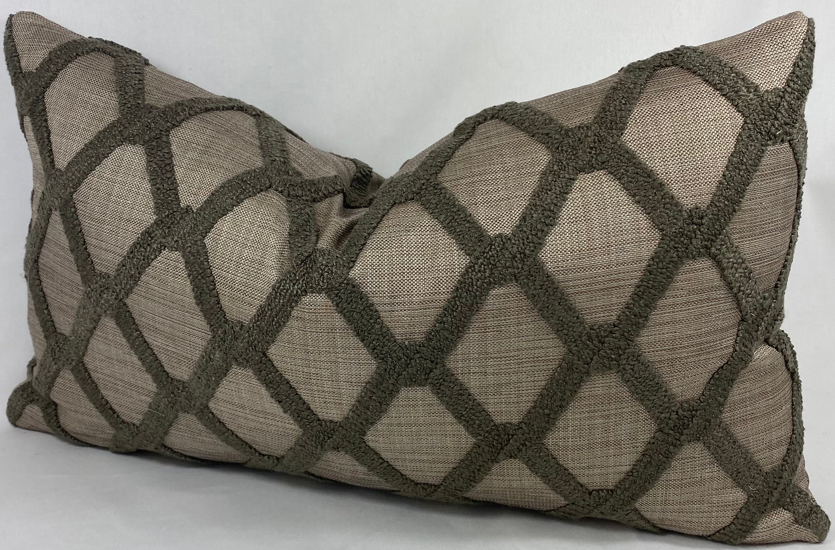 Luxury Lumbar Pillow - 24" x 14" - Mocha Dream