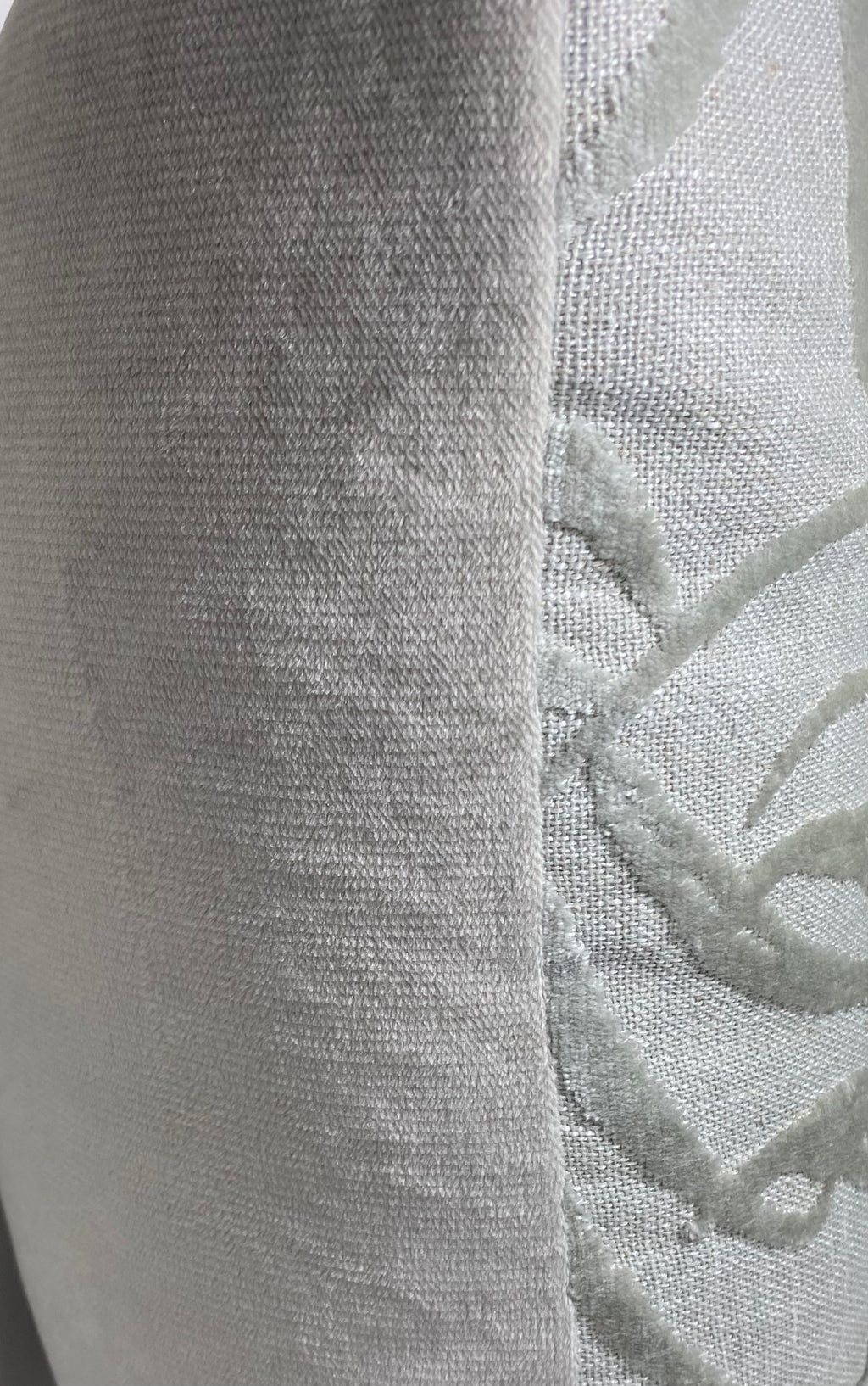 Luxury Pillow – 24" × 24" – Silver Fronds