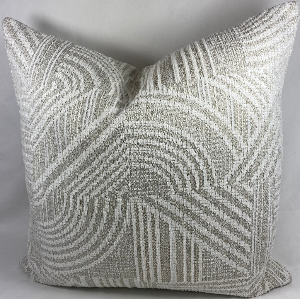 Luxury Pillow – 24" × 24" – Zaria Ivory | Textured Neutral – Kim ...