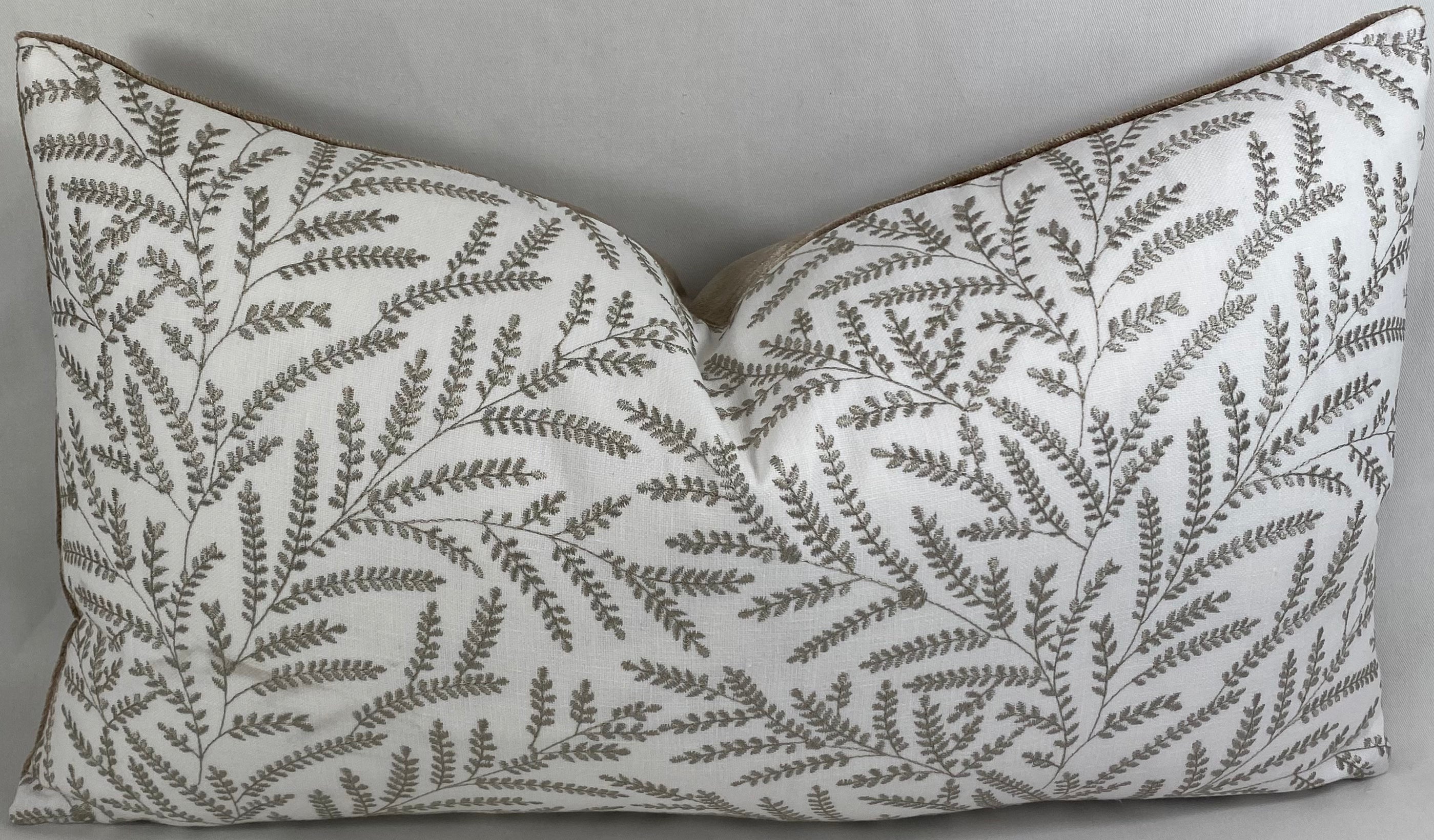 Luxury Lumbar Pillow - 24" x 14" - Fern Taupe