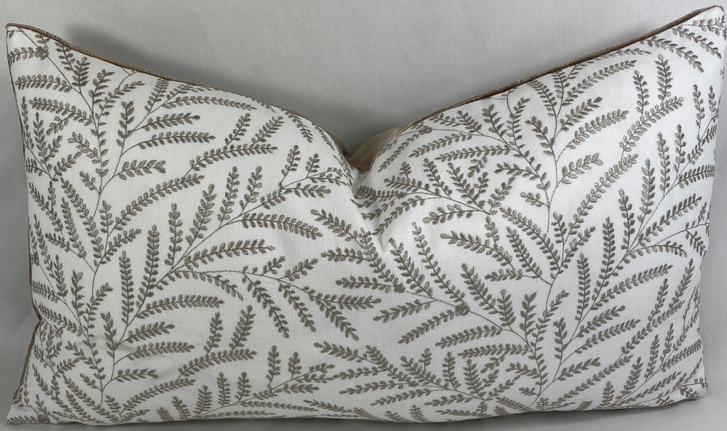 Luxury Lumbar Pillow – 24" × 14" – Fern Taupe