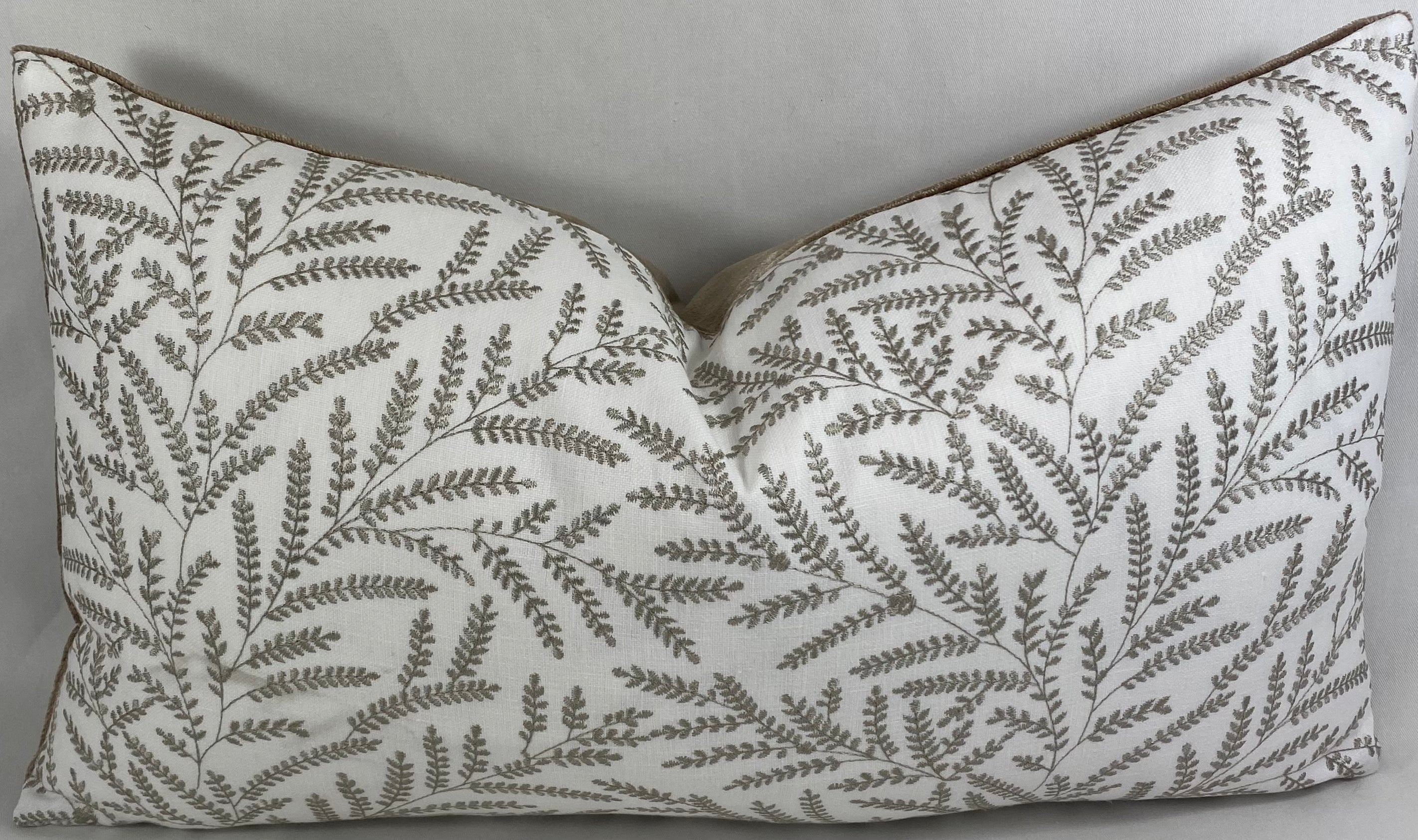 Luxury Lumbar Pillow - 24" x 14" - Fern Taupe
