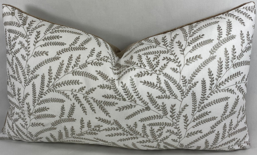 Luxury Lumbar Pillow – 24" × 14" – Fern Taupe