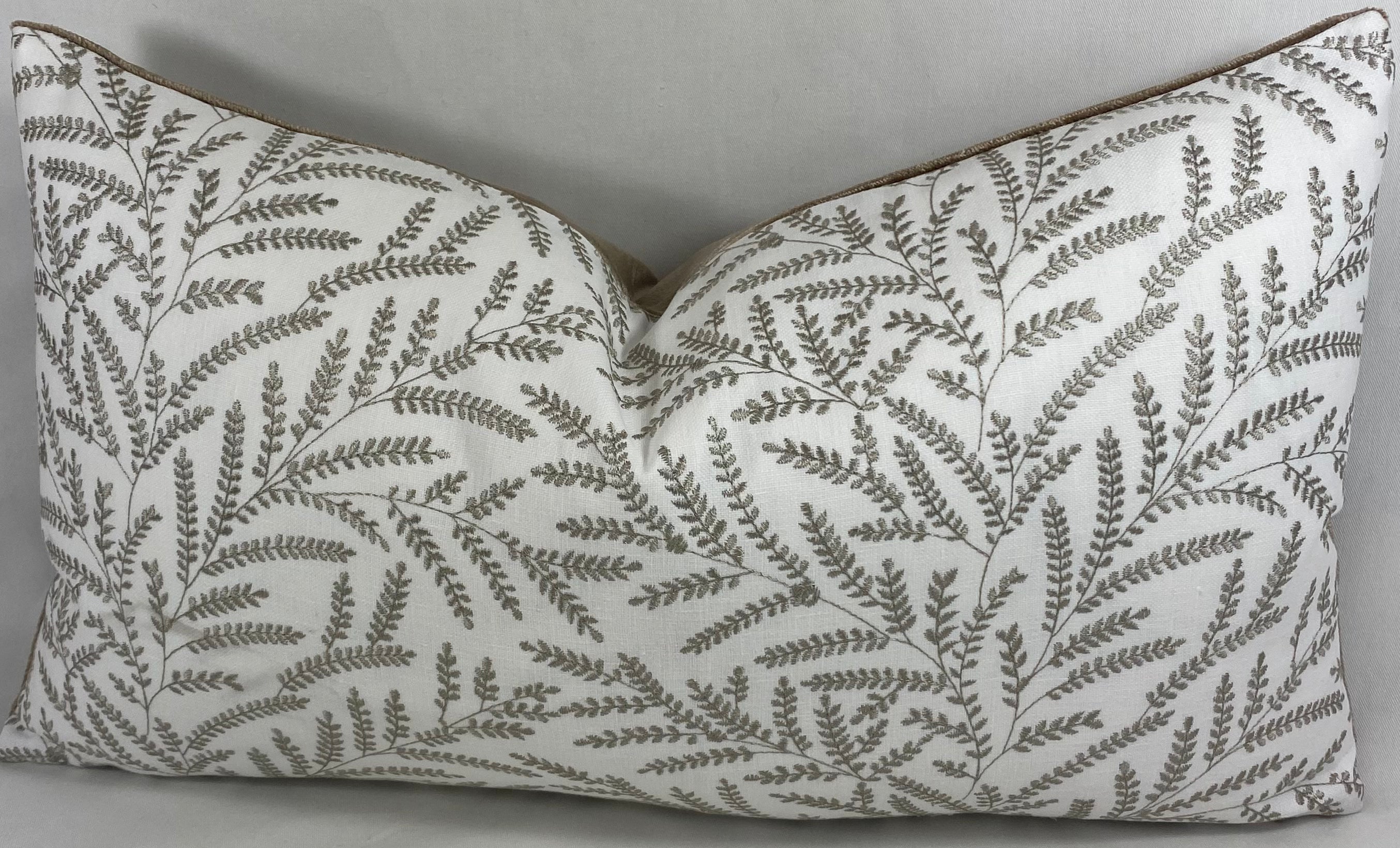 Luxury Lumbar Pillow - 24" x 14" - Fern Taupe