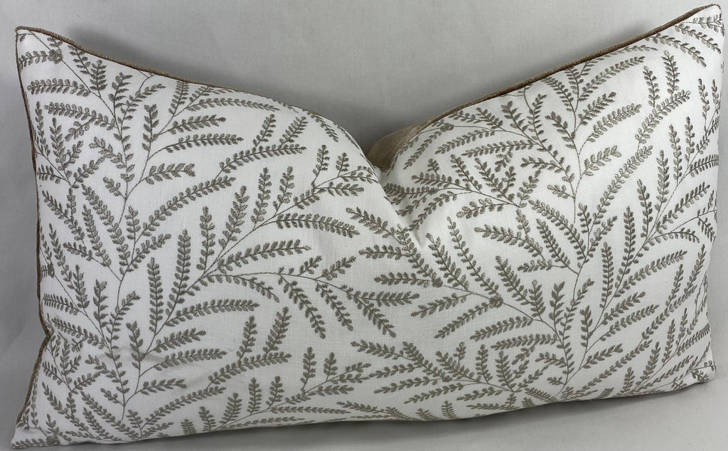 Luxury Lumbar Pillow – 24" × 14" – Fern Taupe