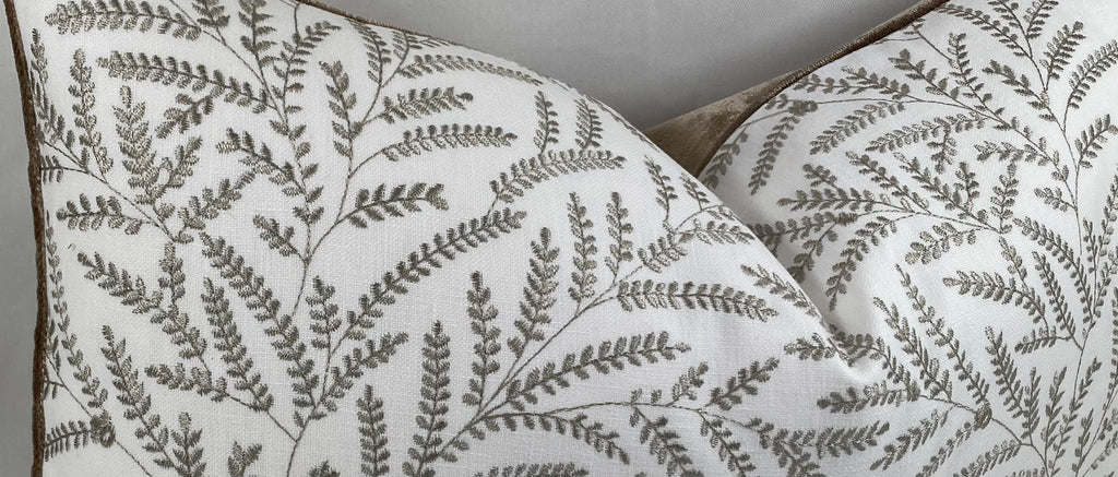Luxury Lumbar Pillow – 24" × 14" – Fern Taupe