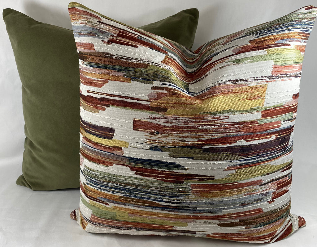 Luxury Pillow – 24" × 24" – Mixed Media Harvest