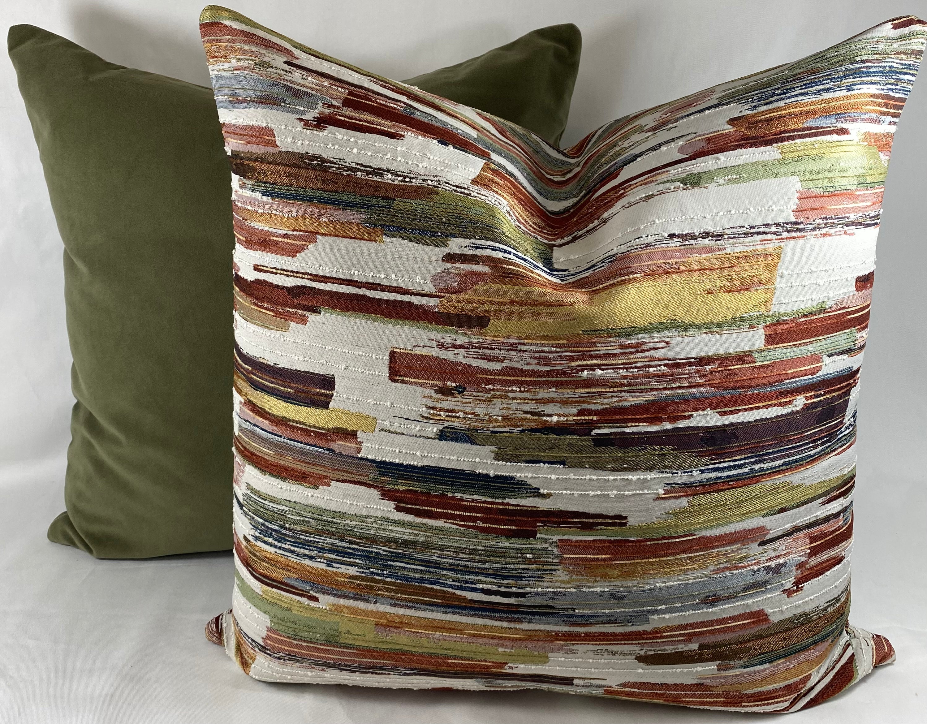 Luxury Pillow – 24" × 24" – Mixed Media Harvest