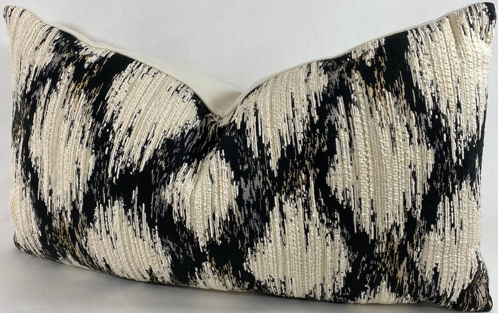 Luxury Lumbar Pillow - 24" x 14"- Athena Black
