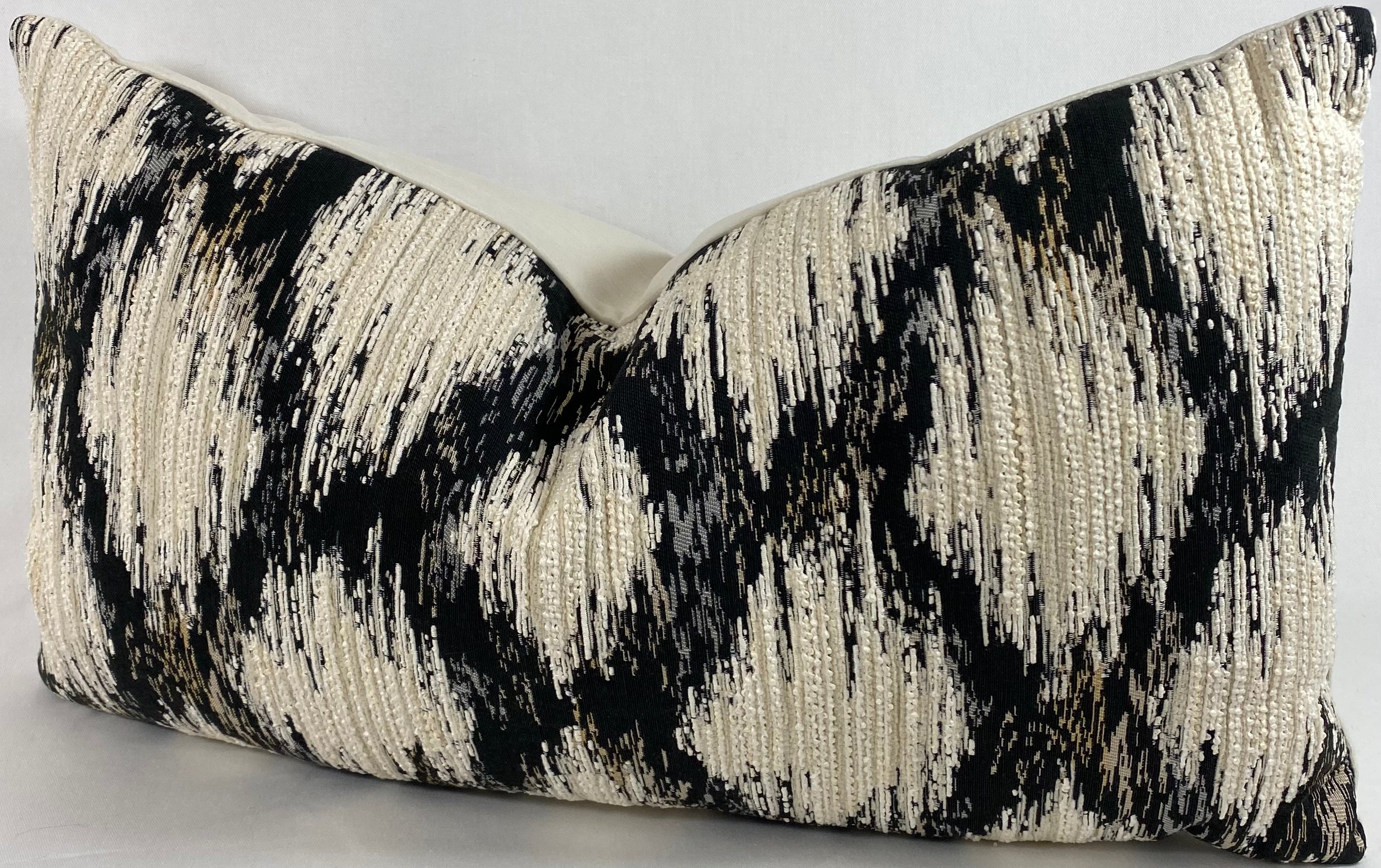 Luxury Lumbar Pillow - 24" x 14"- Athena Black