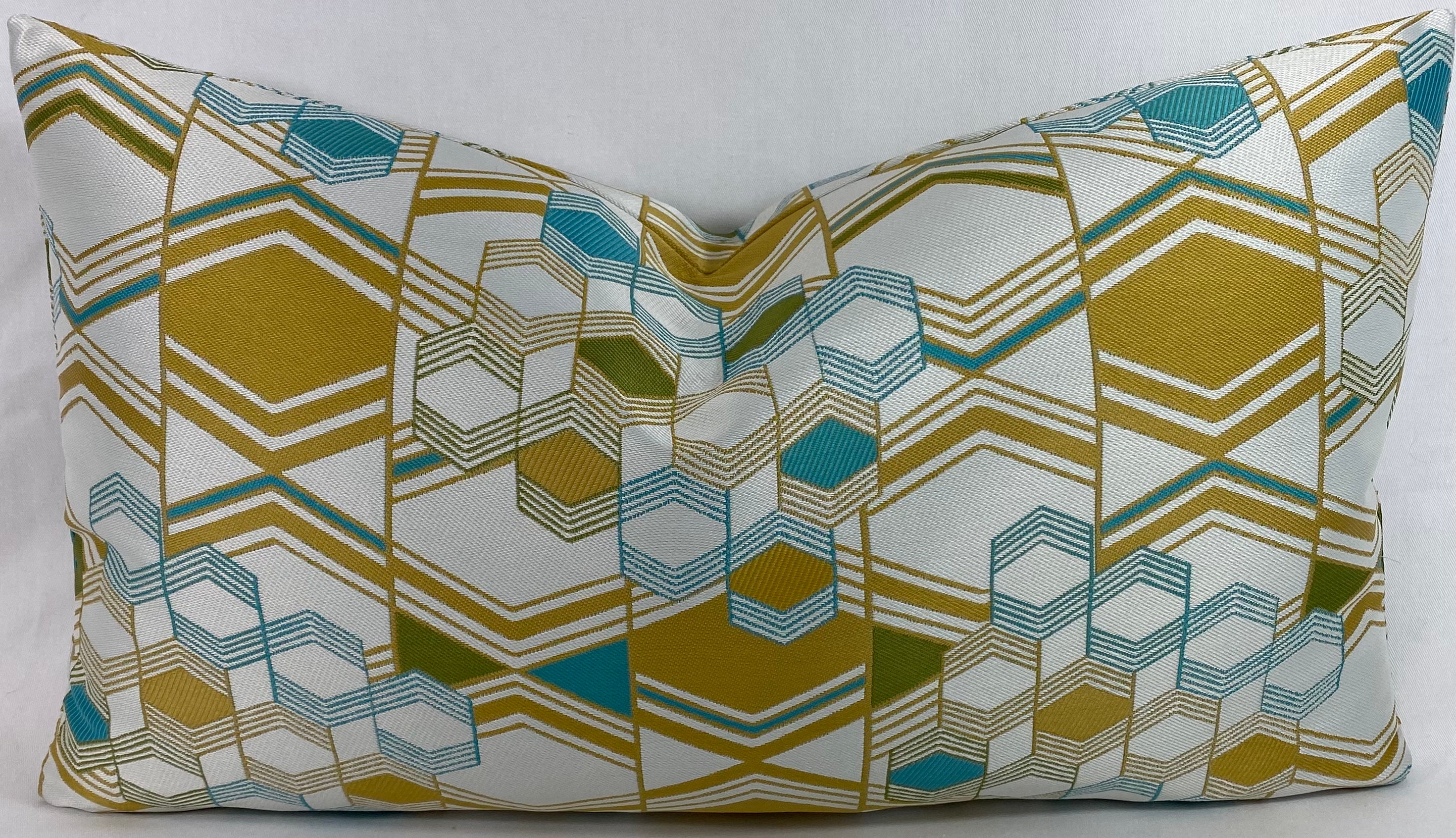 Luxury Pillow - 24" x 14" - Deco Crystal Topaz