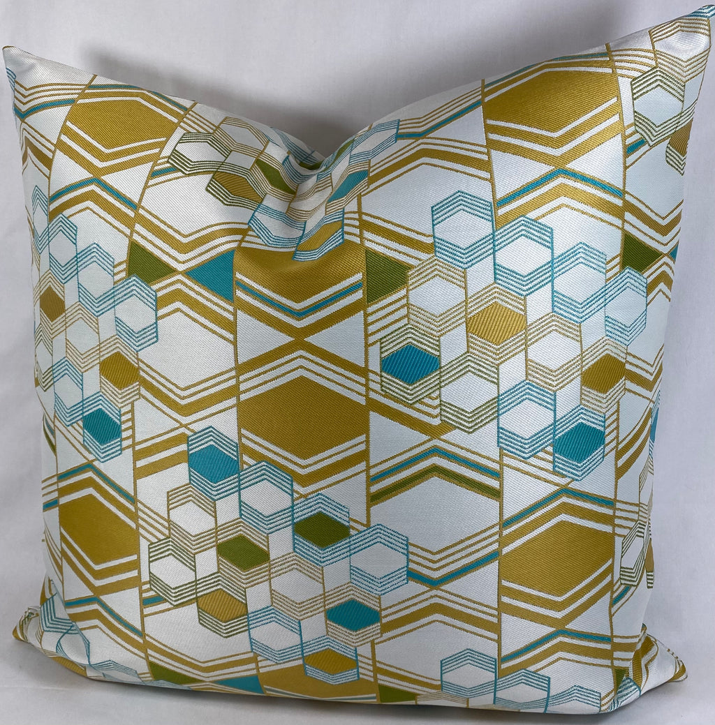 Luxury Pillow – 24" × 24" – Deco Crystal Topaz