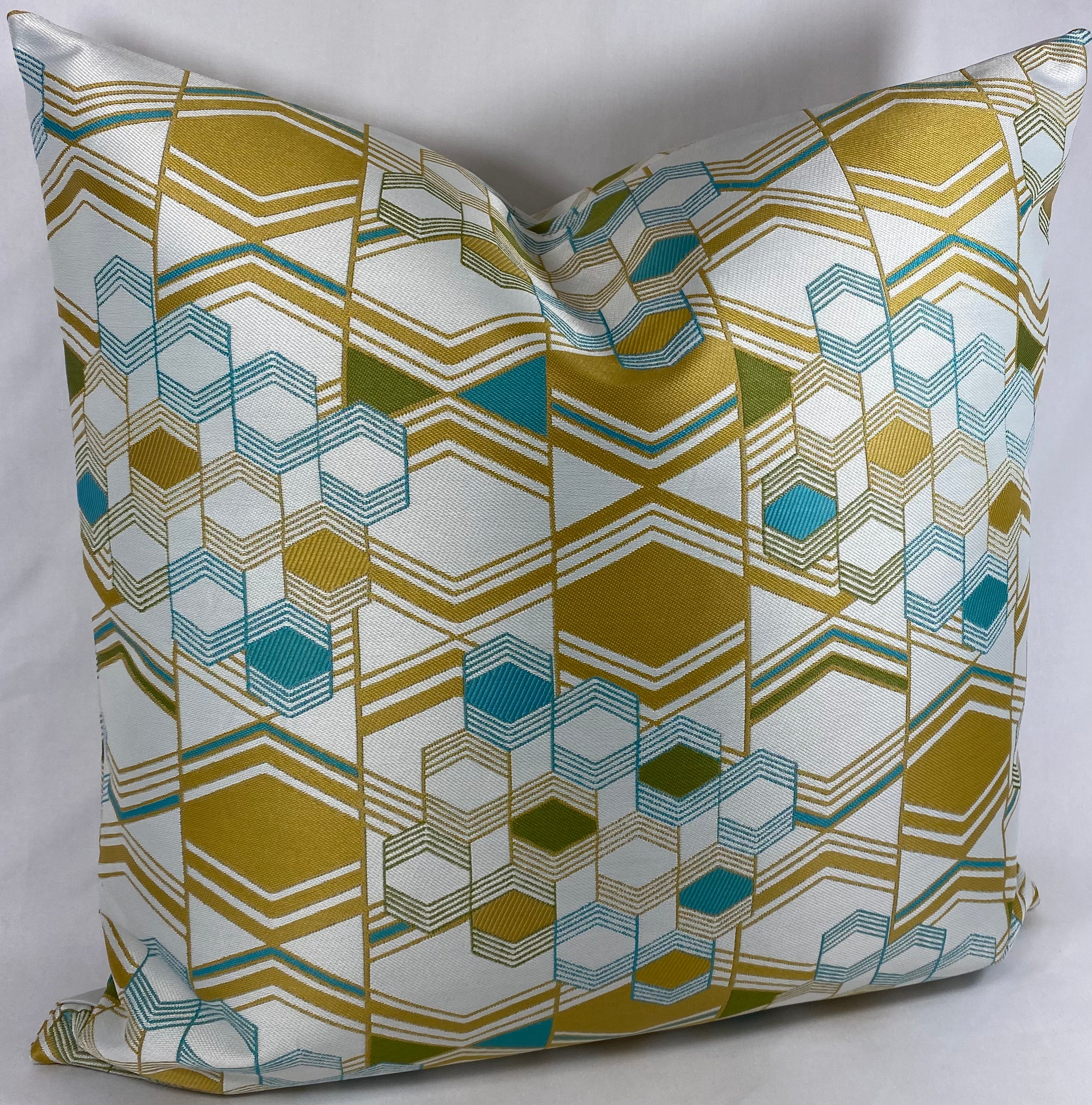 Luxury Pillow – 24" × 24" – Deco Crystal Topaz