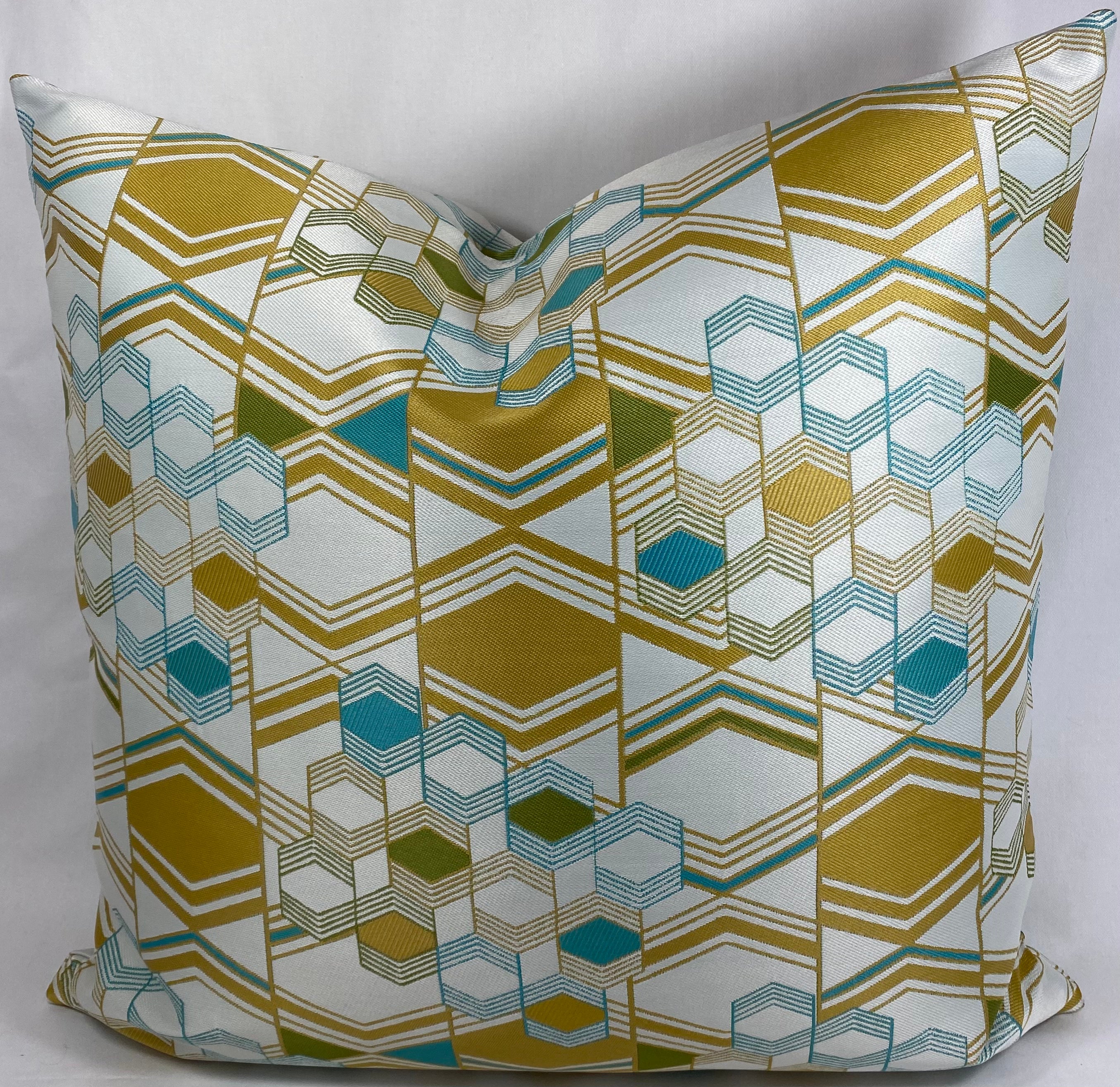 Luxury Pillow – 24" × 24" – Deco Crystal Topaz