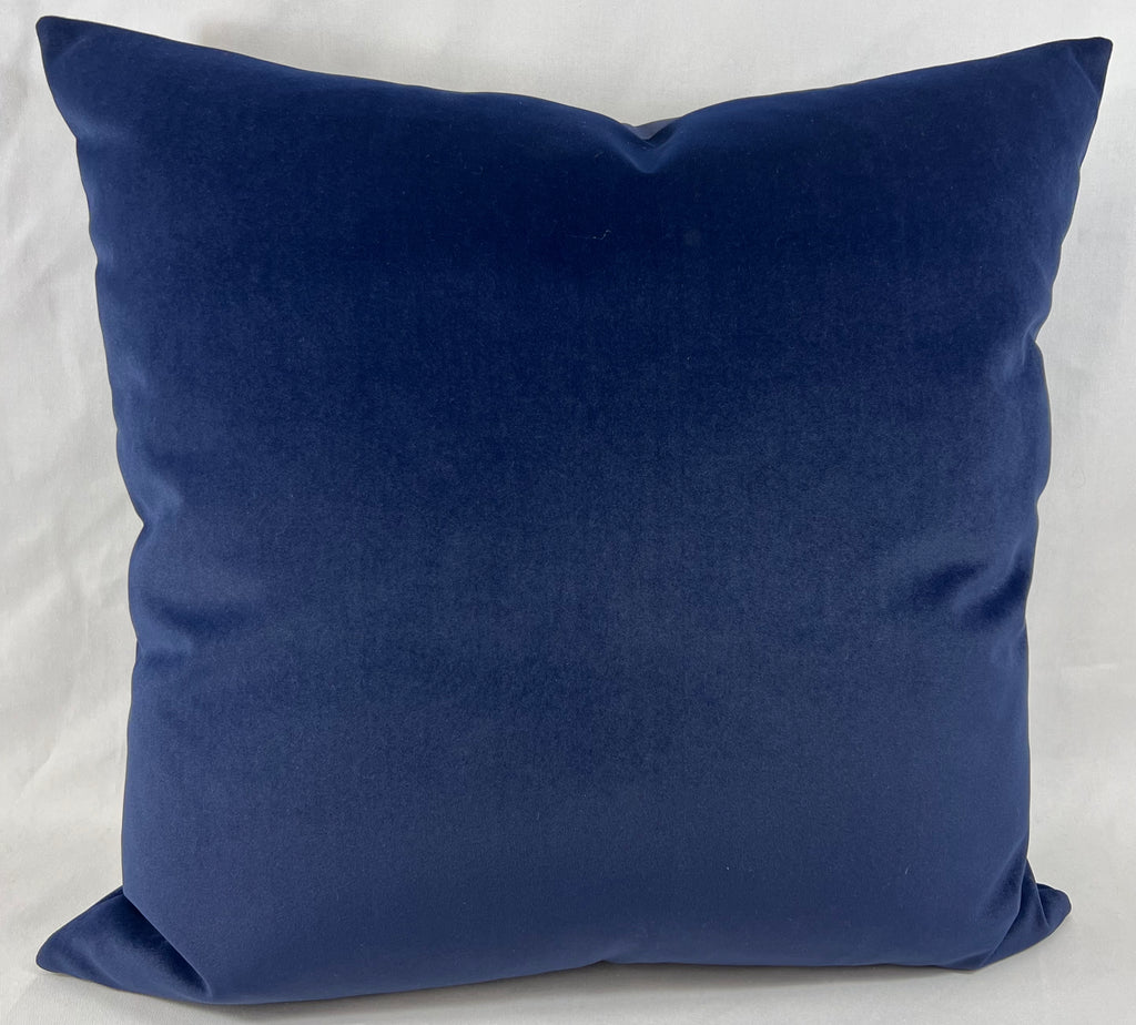 Luxury Pillow – 24" × 24" – Navy Blue Velvet