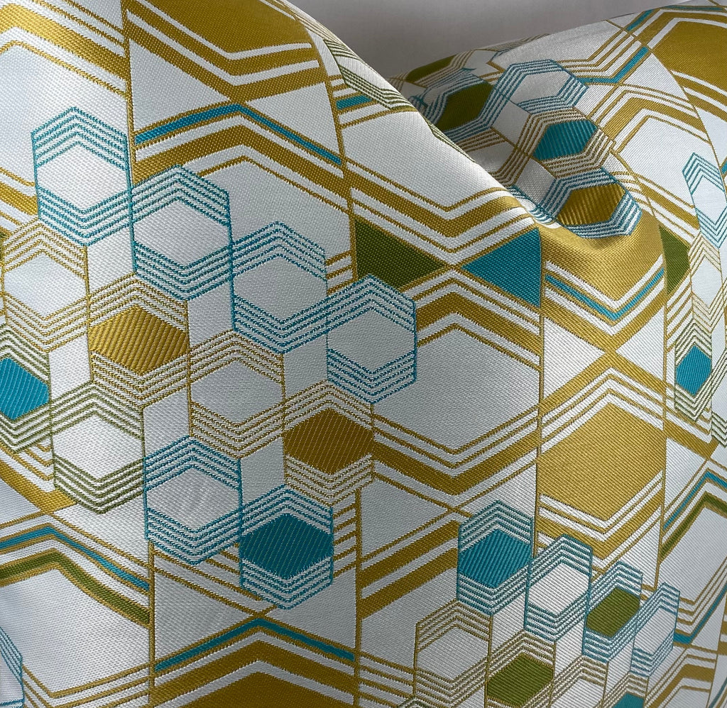 Luxury Pillow – 24" × 24" – Deco Crystal Topaz