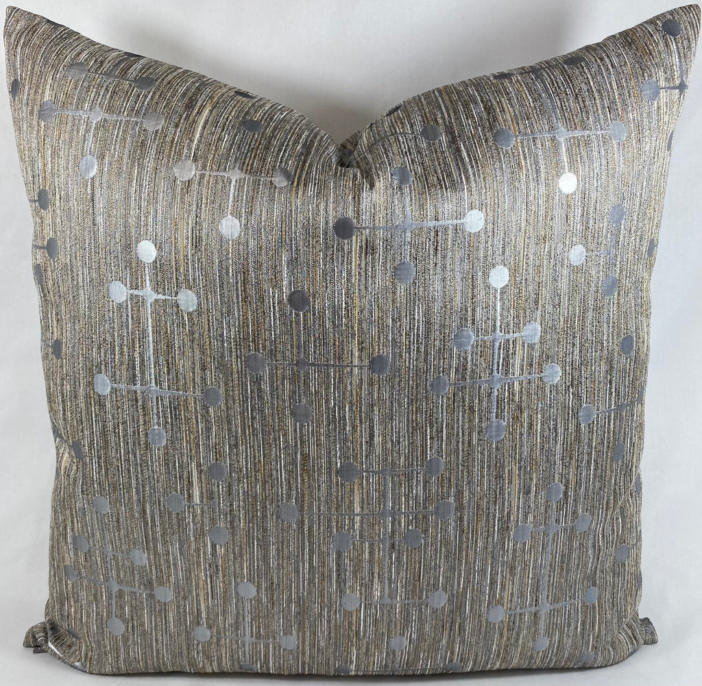 Luxury Pillow – 24" × 24" – Morse Silver