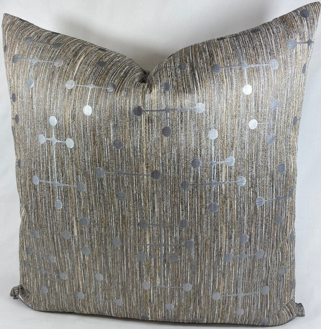 Luxury Pillow – 24" × 24" – Morse Silver