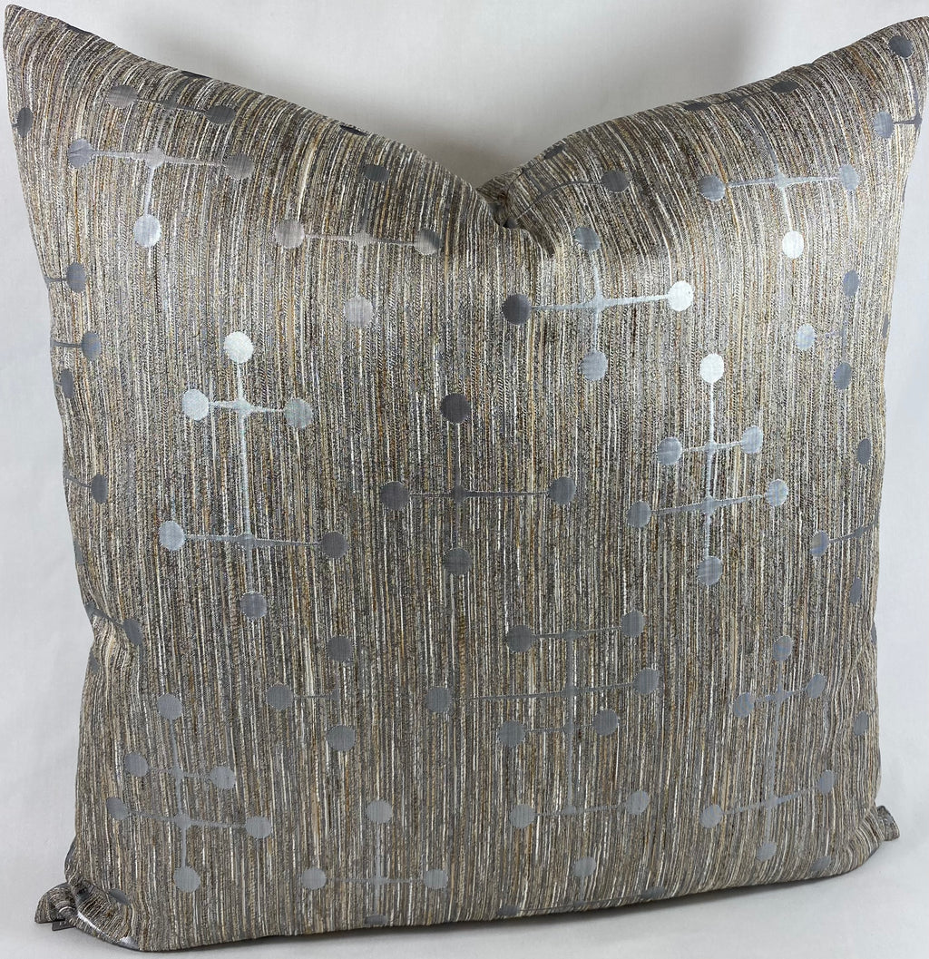 Luxury Pillow – 24" × 24" – Morse Silver