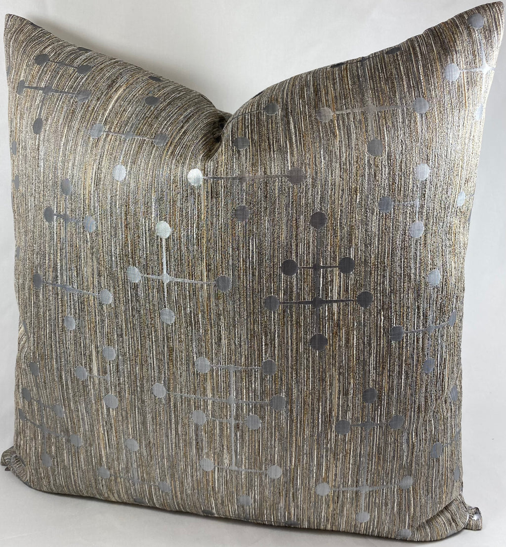 Luxury Pillow – 24" × 24" – Morse Silver