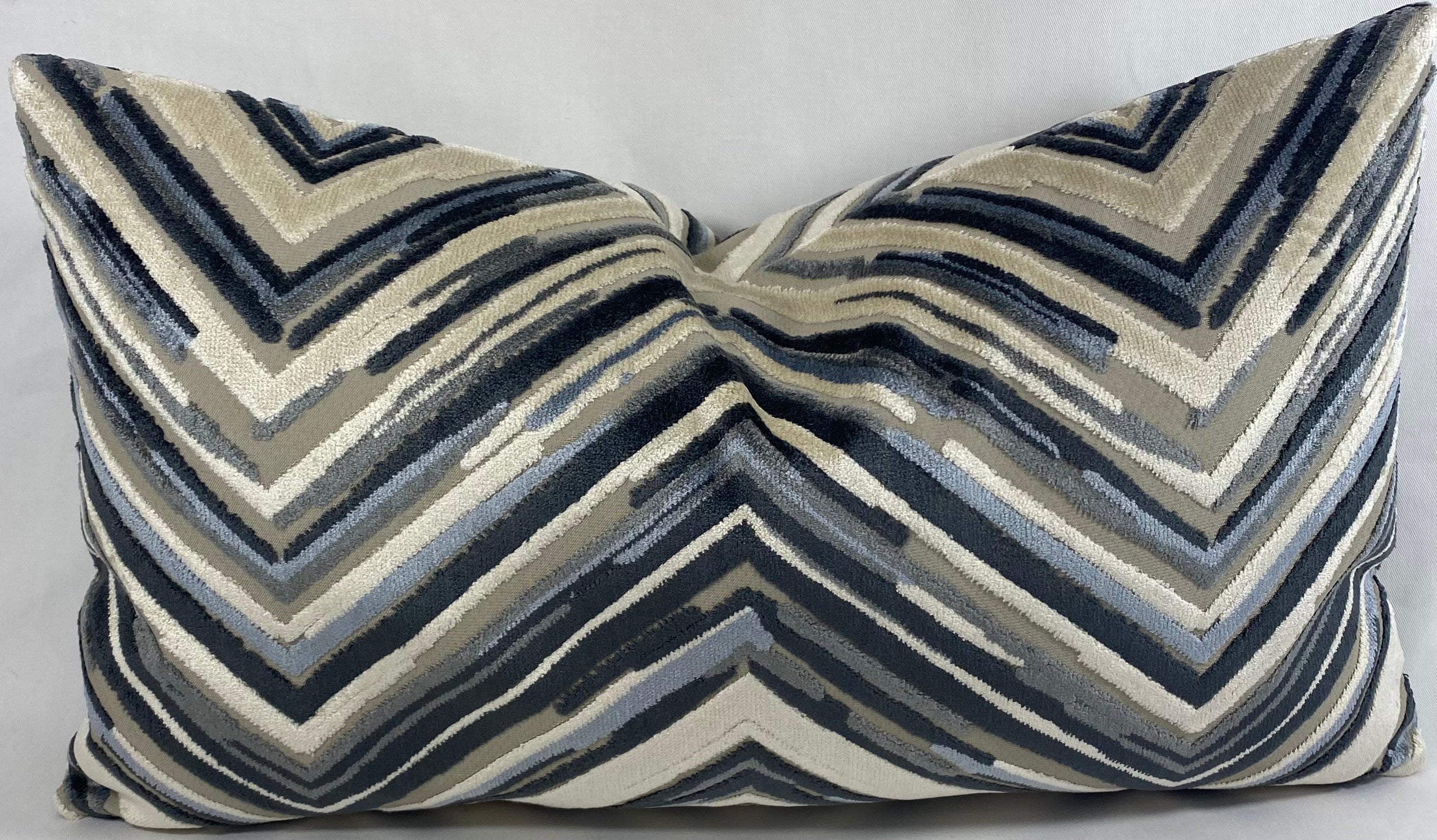 Luxury Lumbar Pillow - 24" x 14"- Del Mar Blue