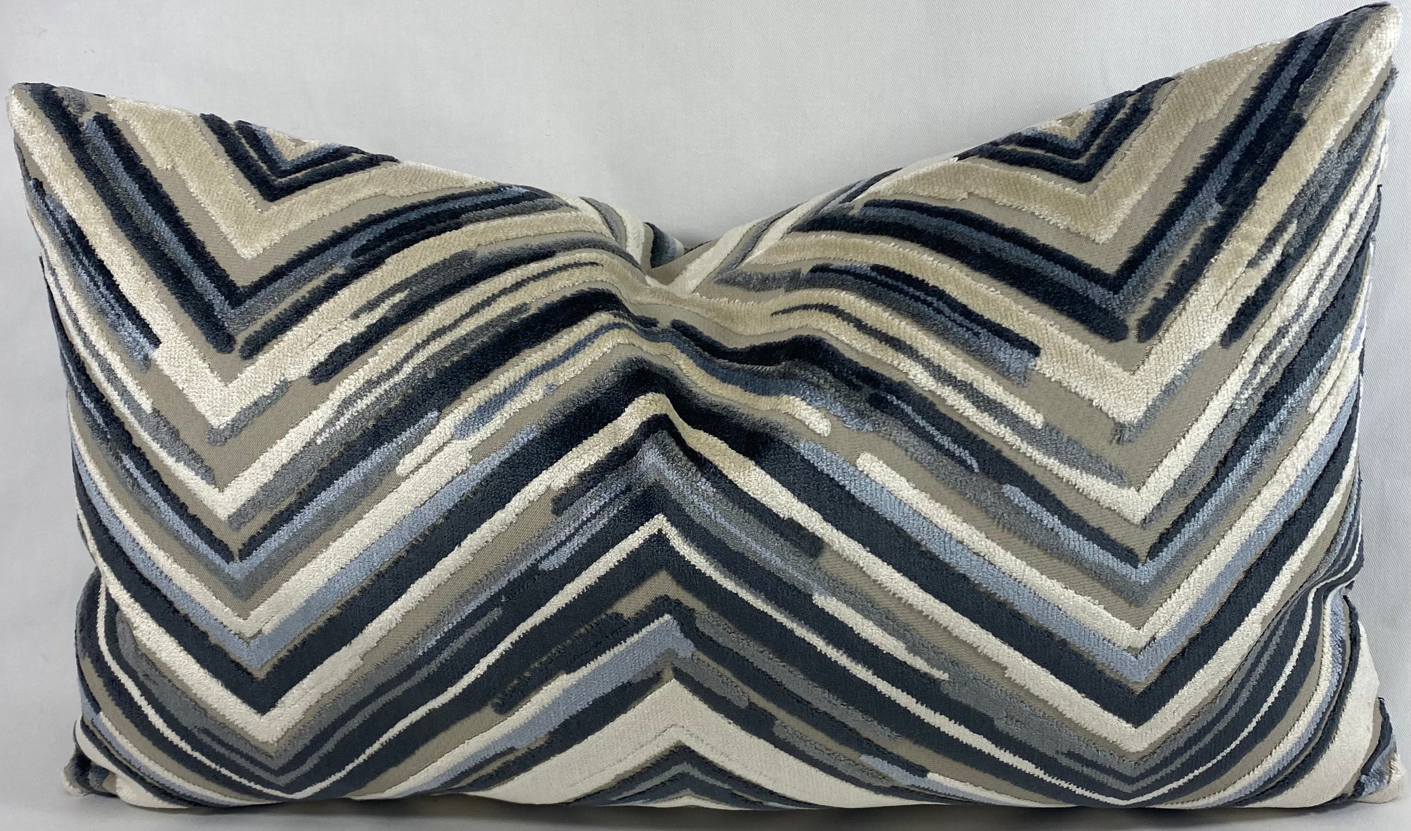 Luxury Lumbar Pillow - 24" x 14"- Del Mar Blue