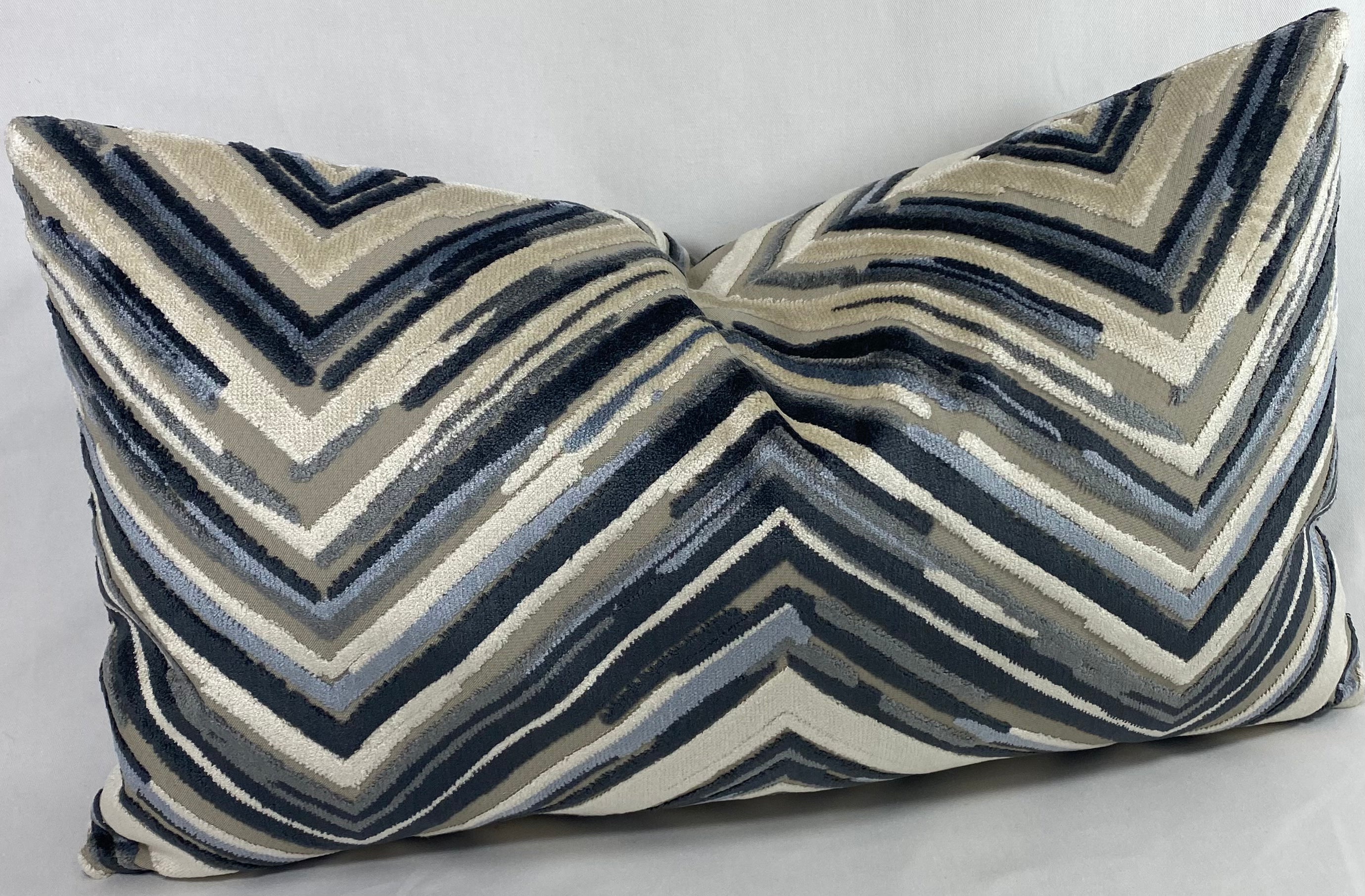 Luxury Lumbar Pillow - 24" x 14"- Del Mar Blue