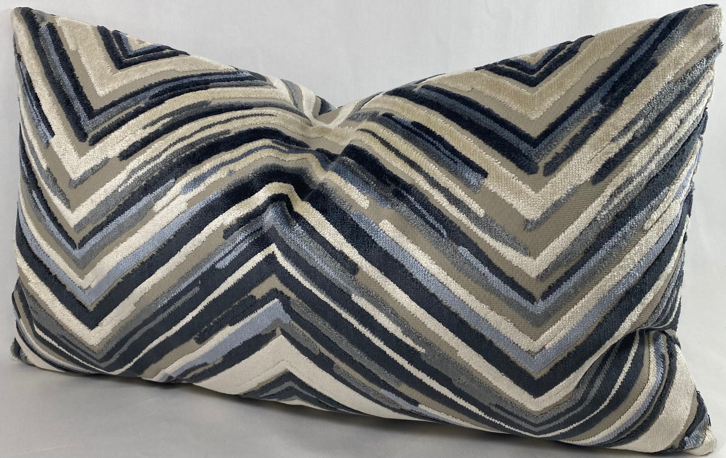 Luxury Lumbar Pillow - 24" x 14"- Del Mar Blue