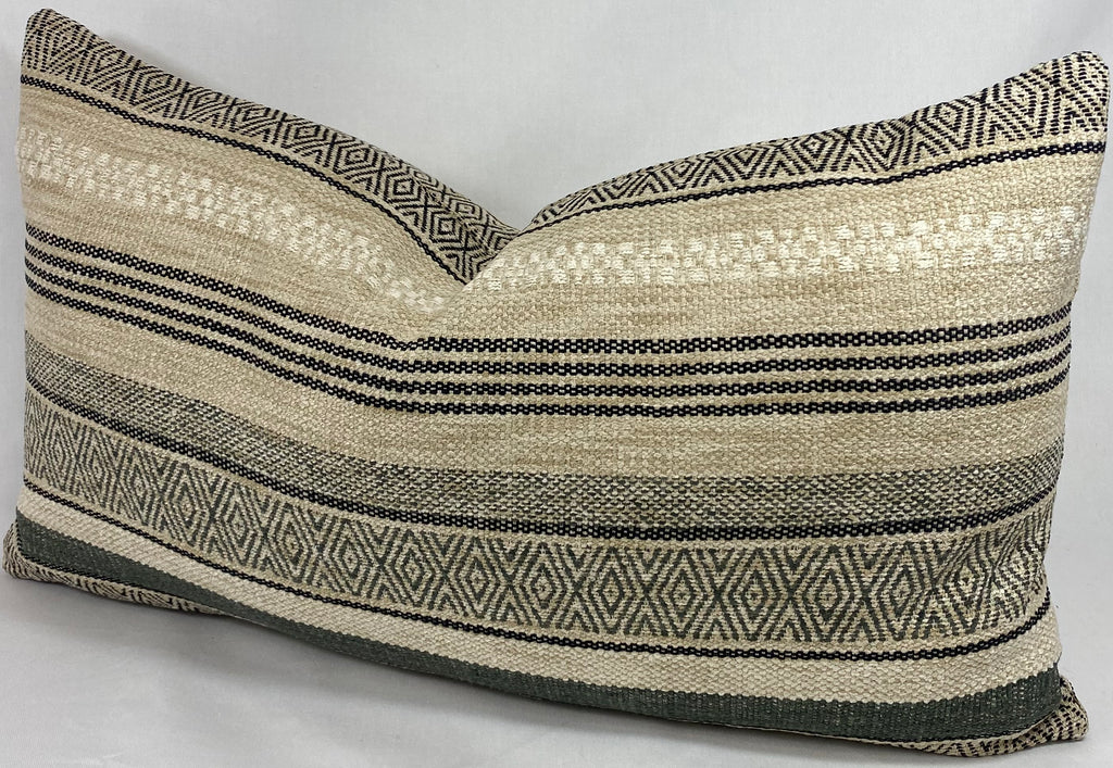 Luxury Pillow Lumbar - 24" x 14" -  Holmby Hills Ebony