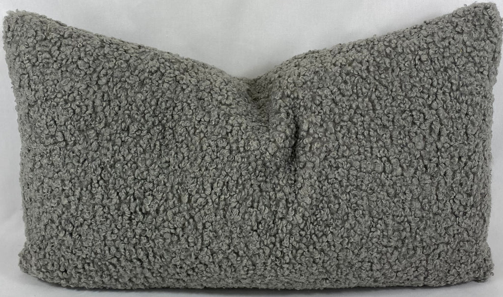 Luxury Lumbar Pillow – 24" × 14" – Poodle Pewter