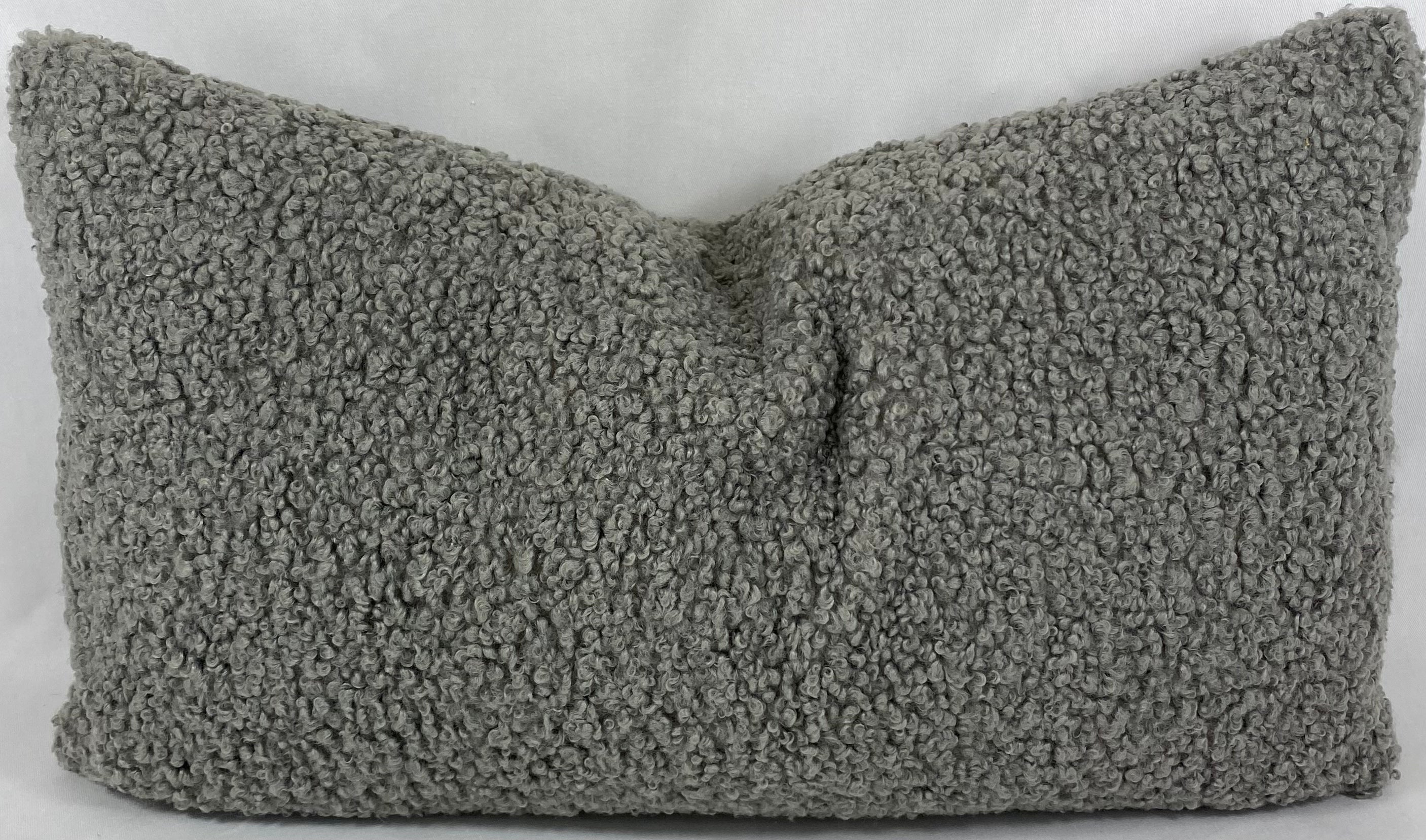 Luxury Lumbar Pillow – 24" × 14" – Poodle Pewter