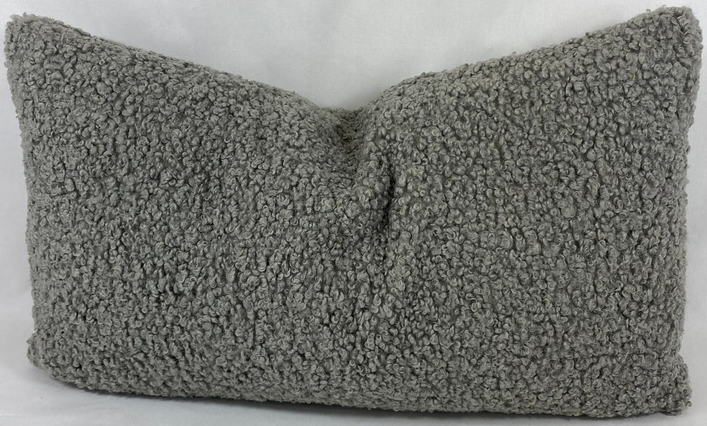 Luxury Lumbar Pillow – 24" × 14" – Poodle Pewter