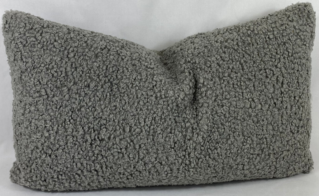Luxury Lumbar Pillow – 24" × 14" – Poodle Pewter