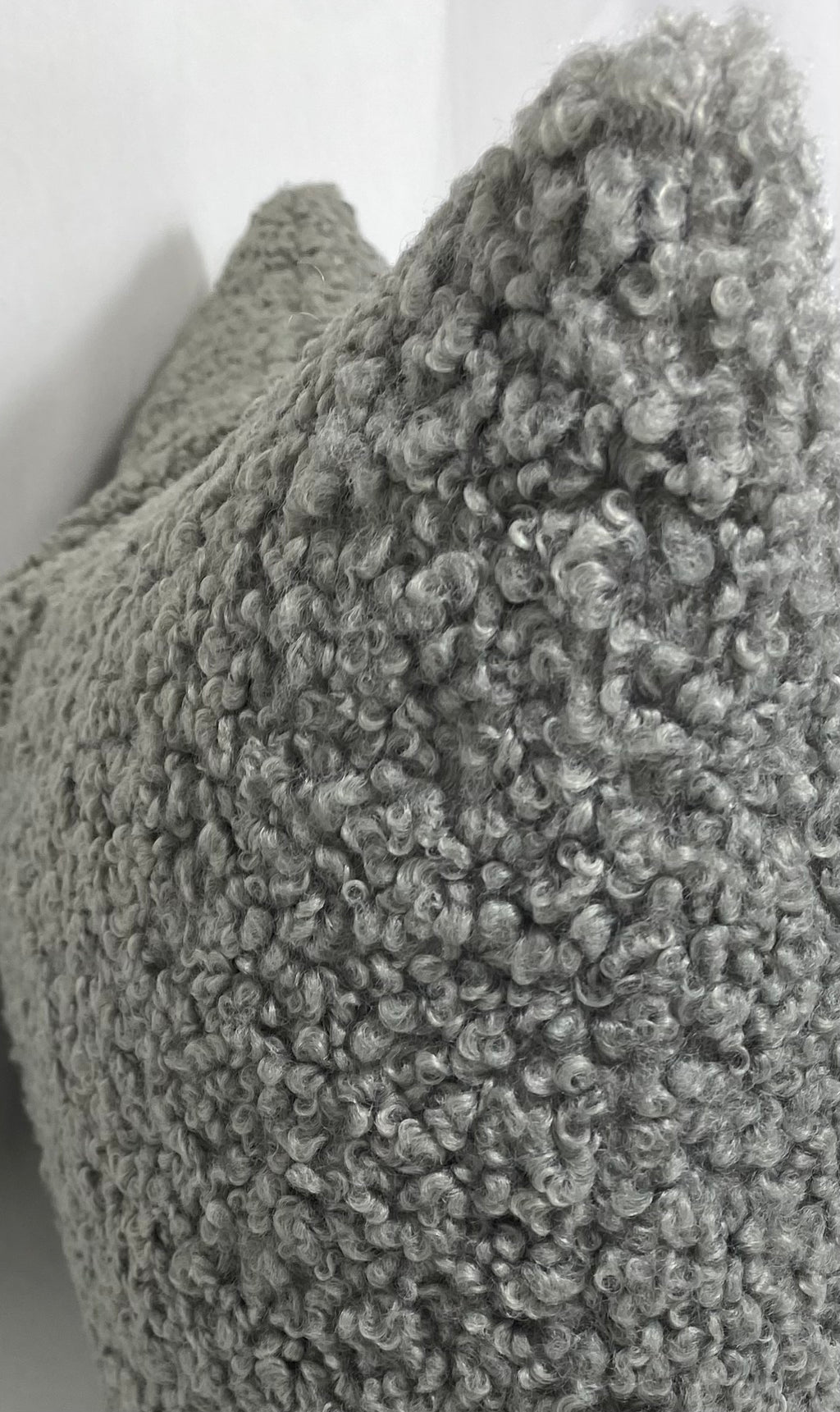 Luxury Lumbar Pillow – 24" × 14" – Poodle Pewter