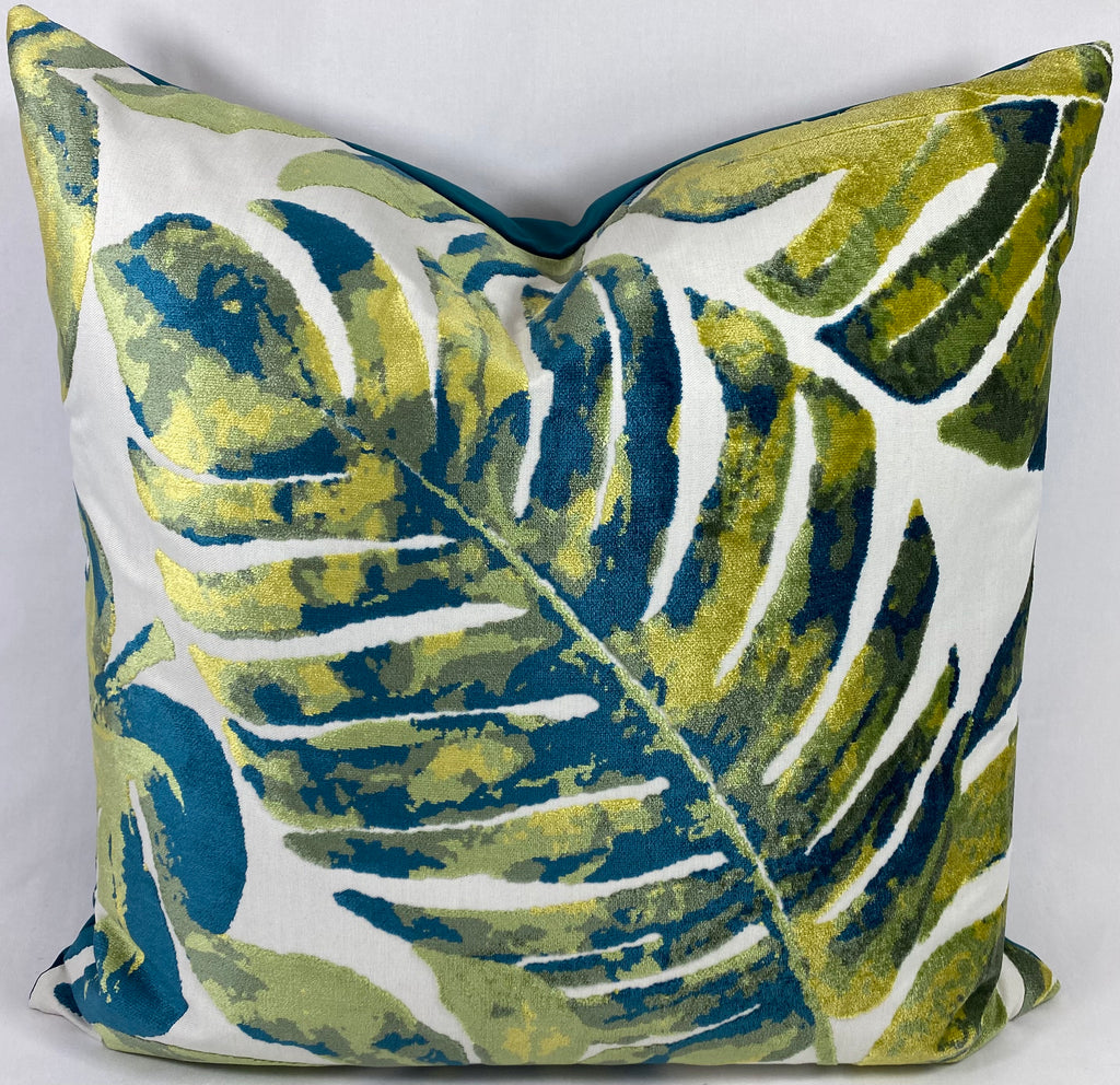 Luxury Pillow – 24" × 24" – Massala Capri Teal