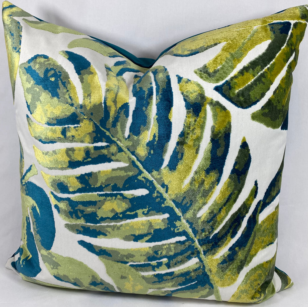 Luxury Pillow – 24" × 24" – Massala Capri Teal
