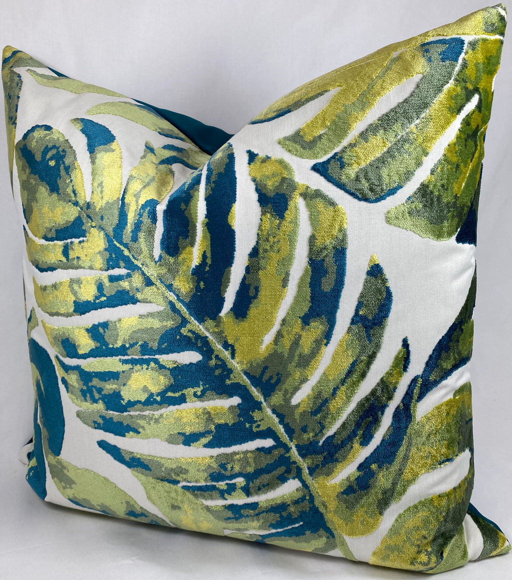 Luxury Pillow – 24" × 24" – Massala Capri Teal