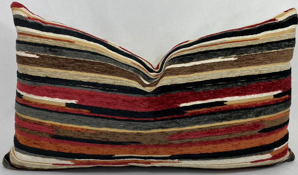 Luxury Lumbar Pillow – 24" × 14" – Vivid Cayenne
