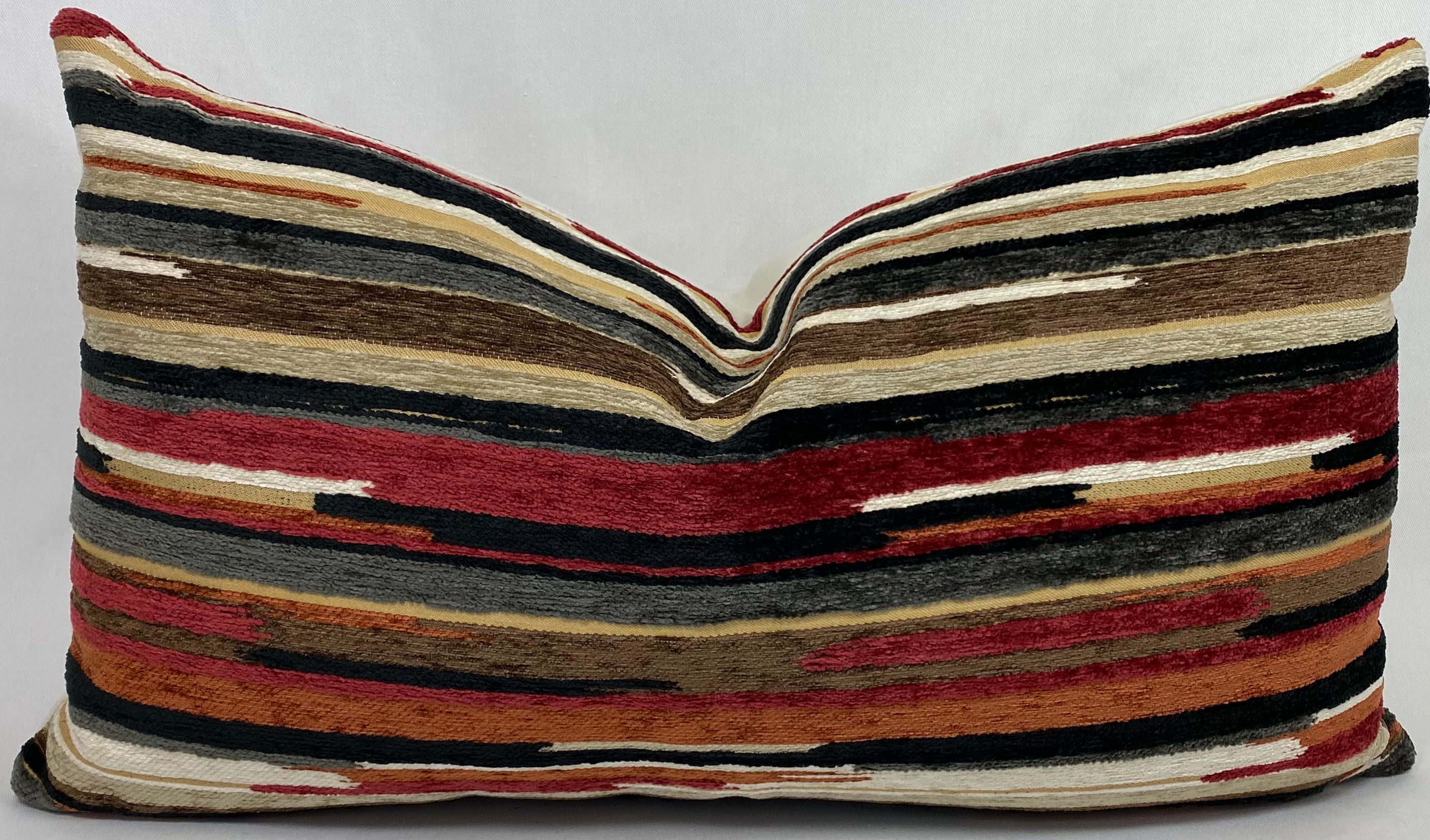 Luxury Lumbar Pillow – 24" × 14" – Vivid Cayenne