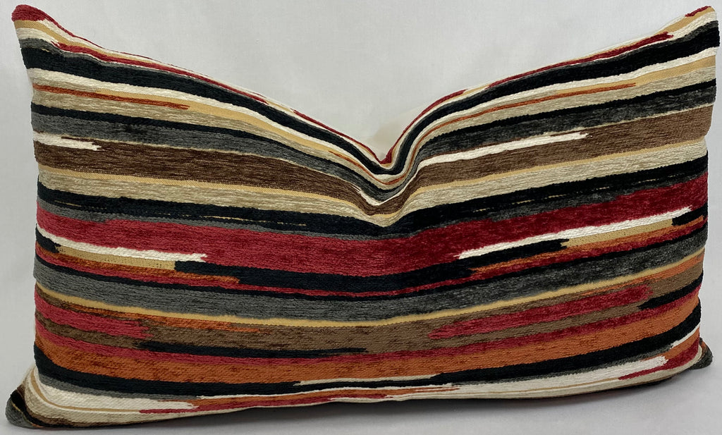 Luxury Lumbar Pillow – 24" × 14" – Vivid Cayenne