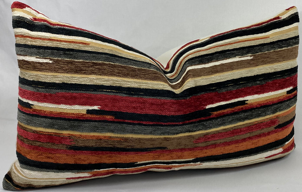 Luxury Lumbar Pillow – 24" × 14" – Vivid Cayenne