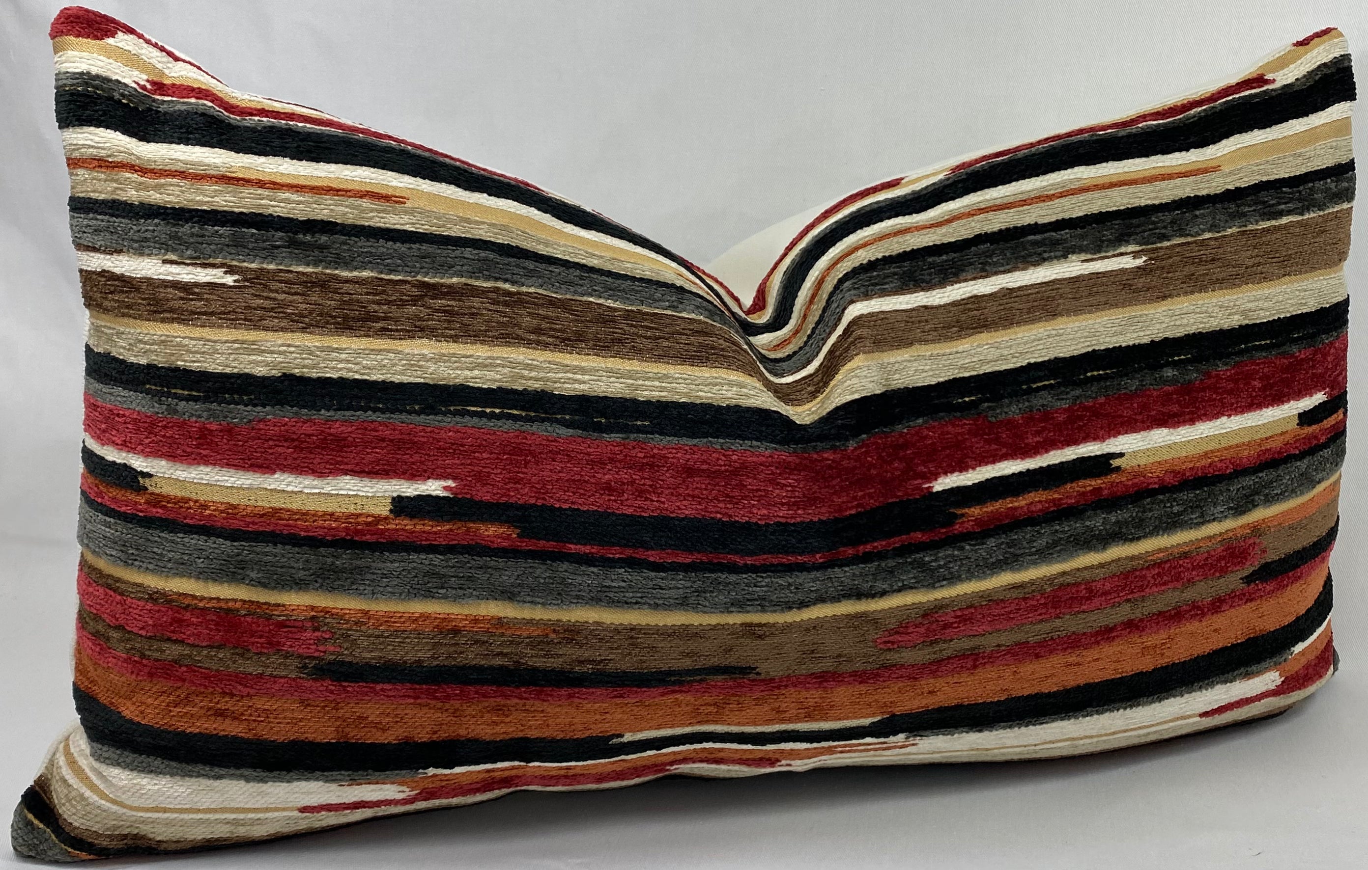 Luxury Lumbar Pillow – 24" × 14" – Vivid Cayenne