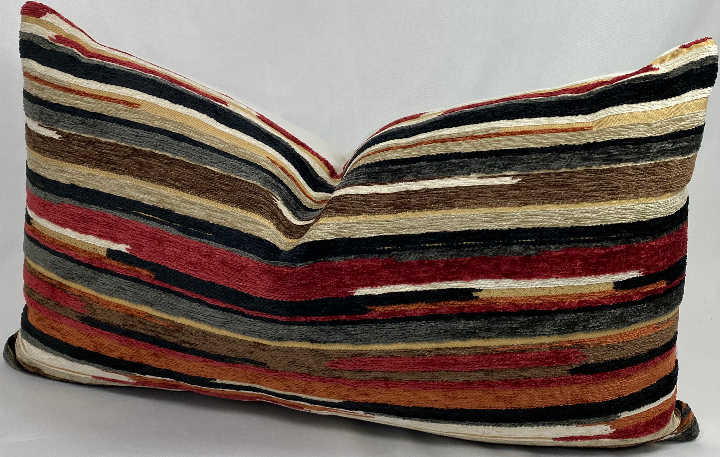 Luxury Lumbar Pillow – 24" × 14" – Vivid Cayenne