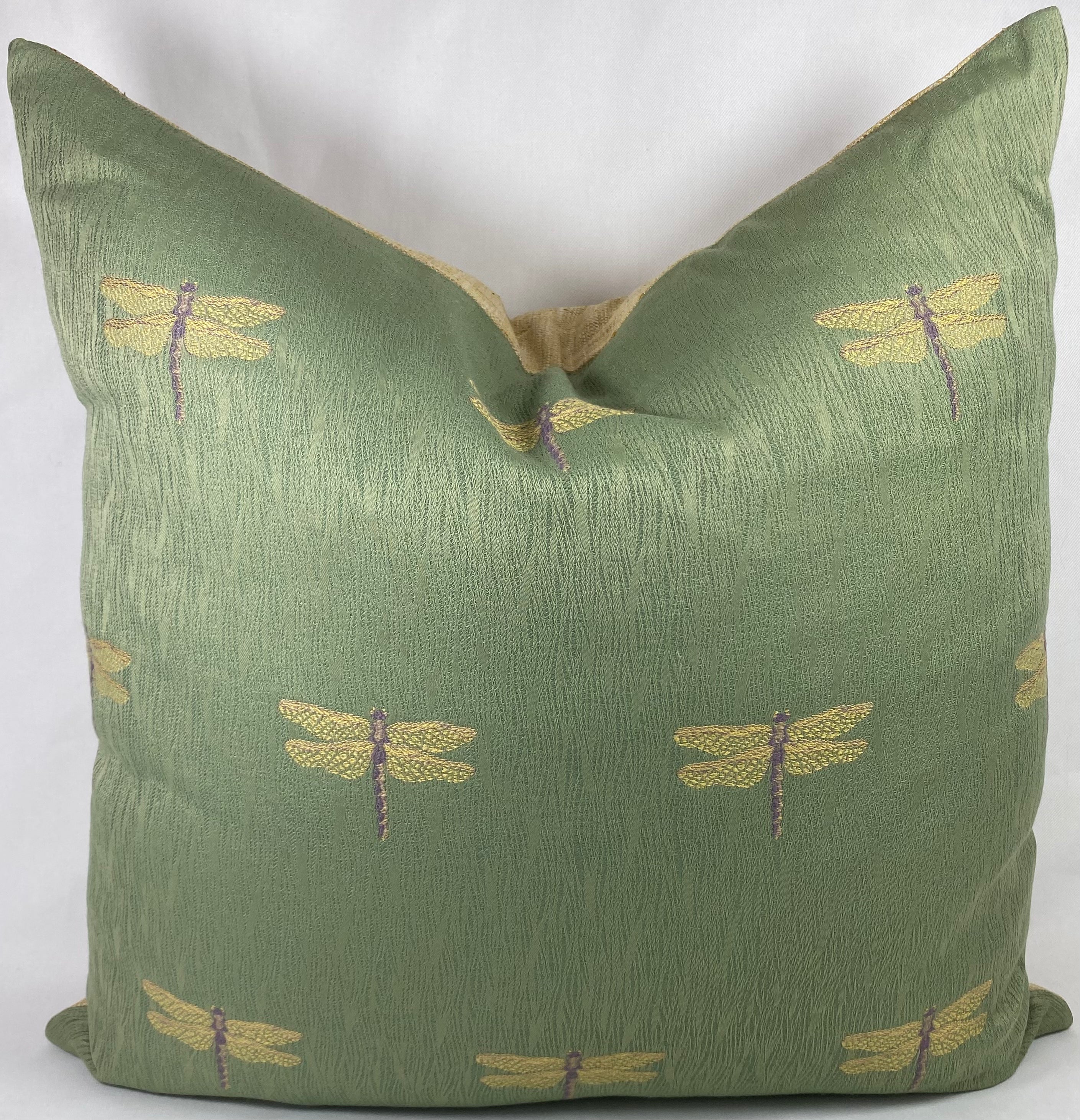 Luxury Pillow – 24" × 24" – Good Luck Dragonfly